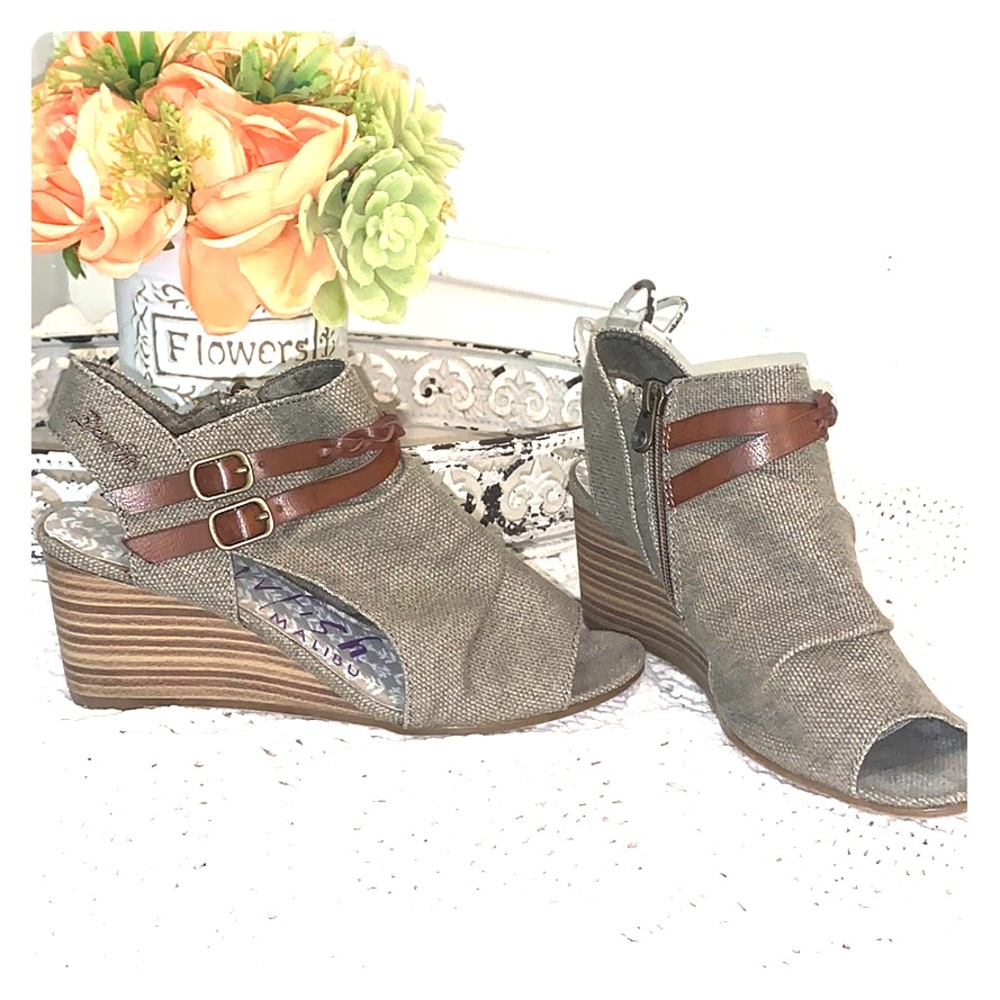 Blowfish Malibu Brown Wedges